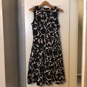 Navy and White Floral Talbots dress